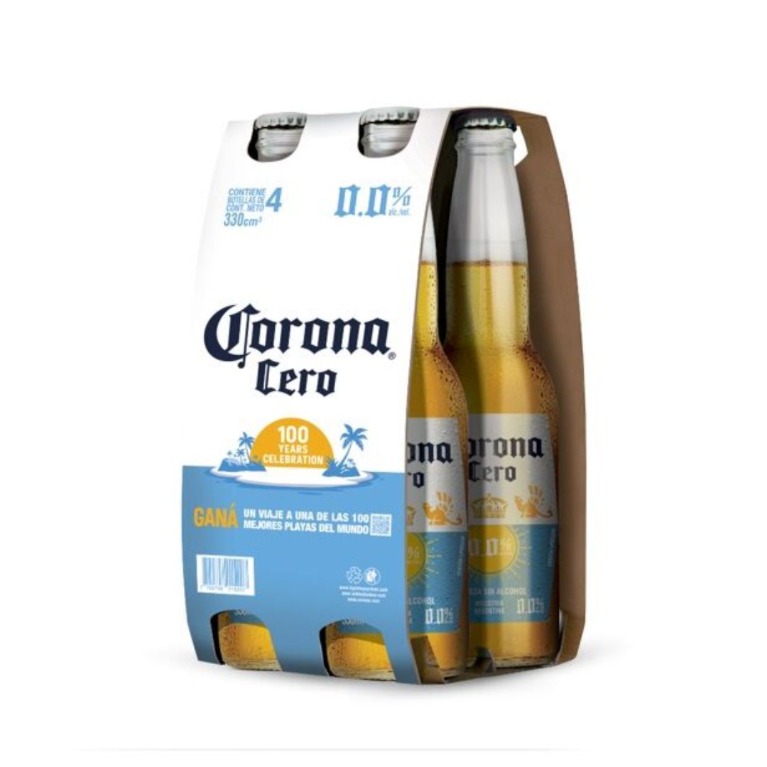Cerveza CORONA Sin alcohol x330cc x4un