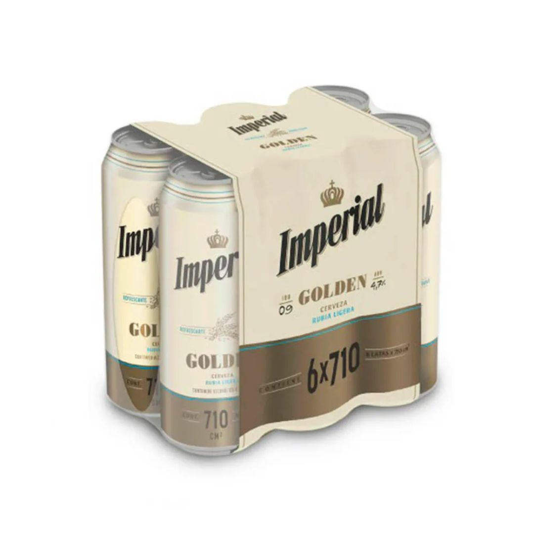 Cerveza IMPERIAL GOLDEN lata x710cc x6un