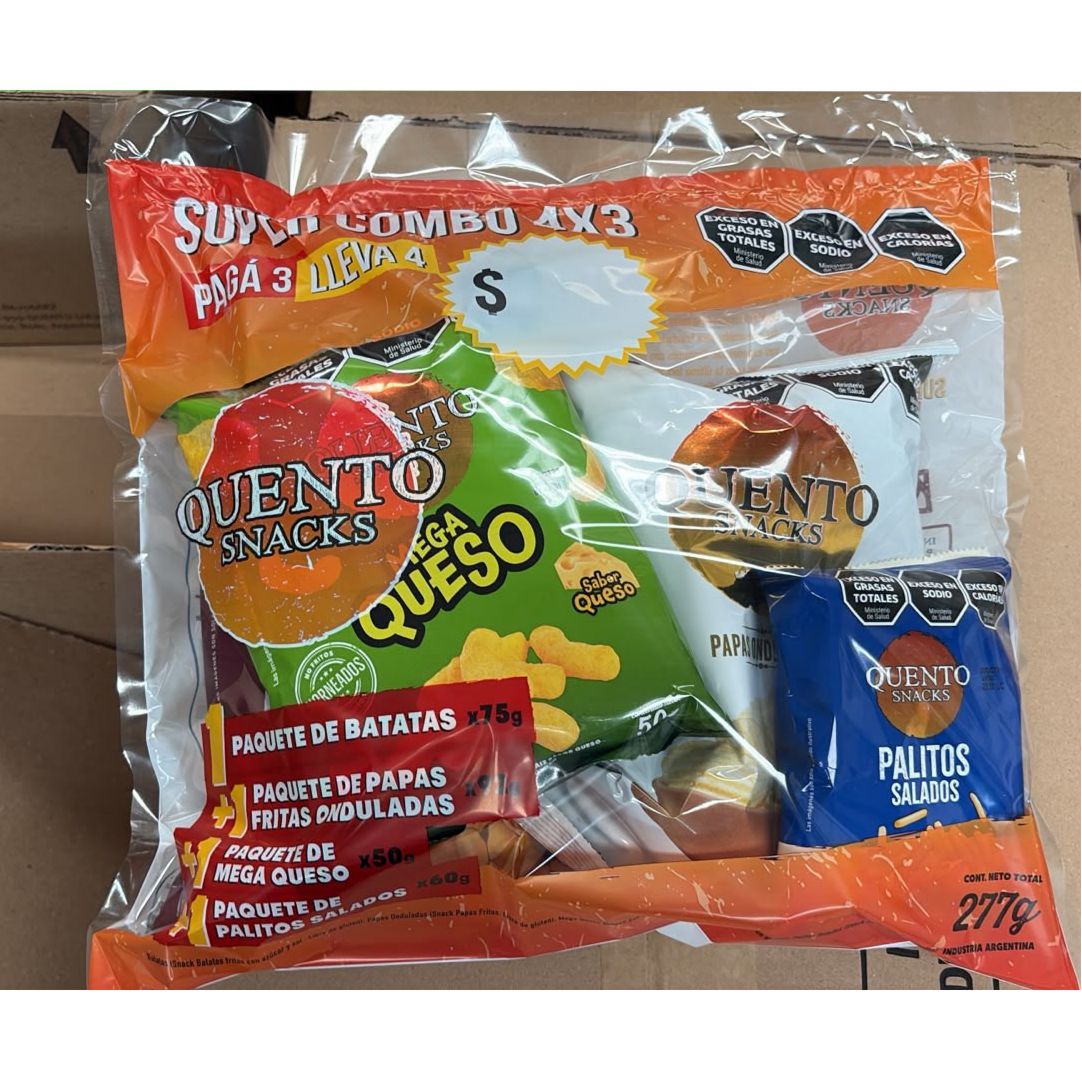Combo QUENTO (nacho,papa,batata,mani sin piel) x320grs (6)