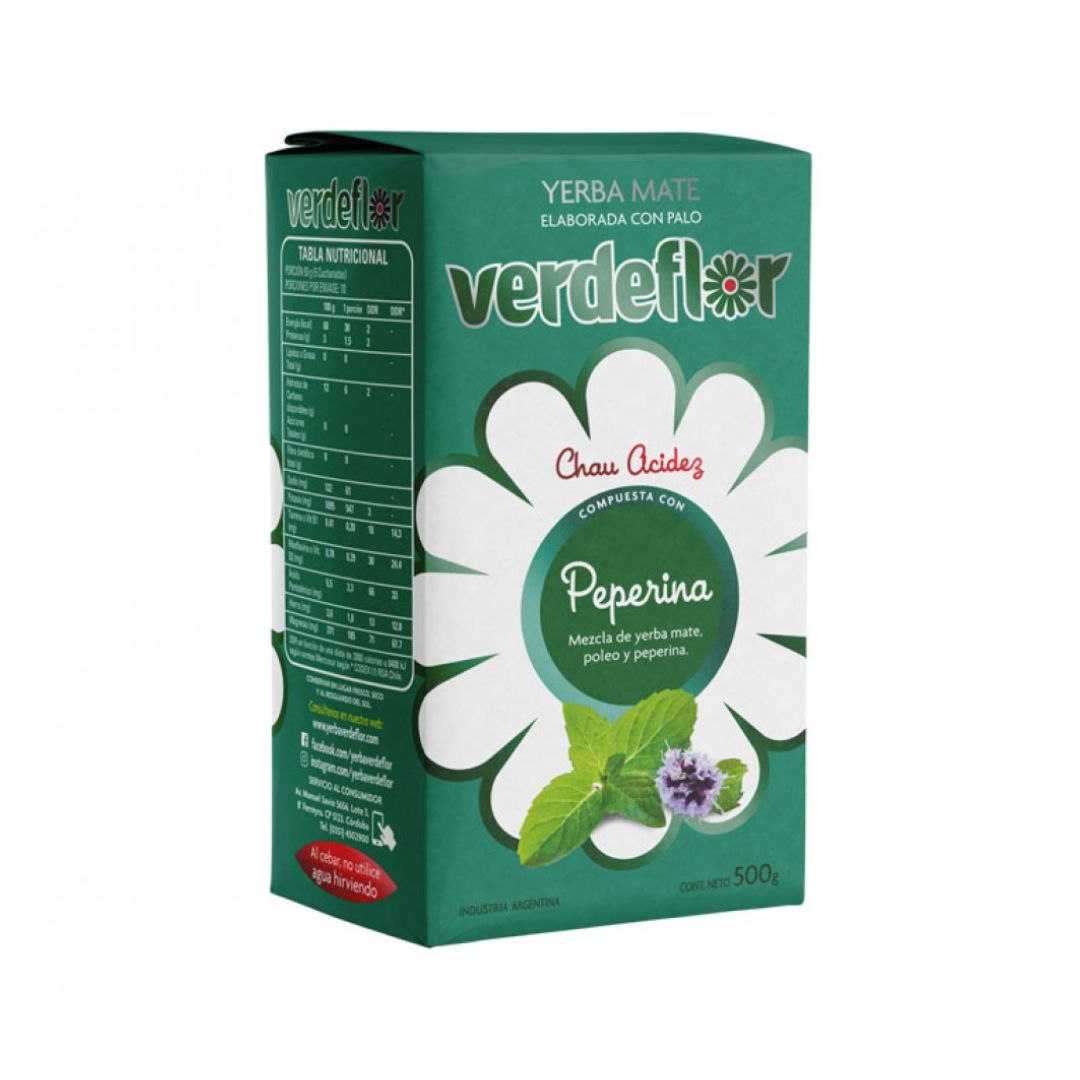 Yerba VERDE FLOR Peperina x 500 grs (12)