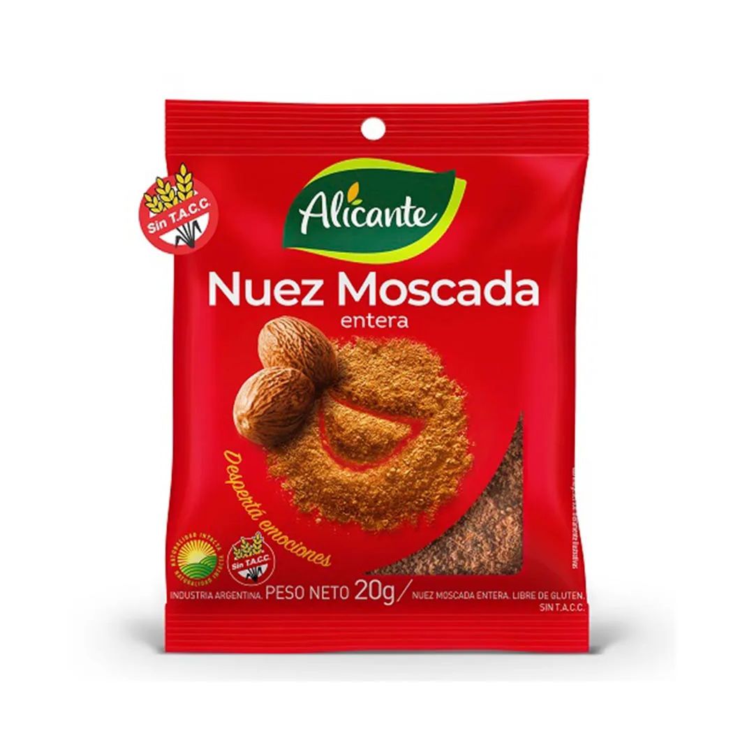 Condimento nuez moscada entera ALICANTE x20grs (20)